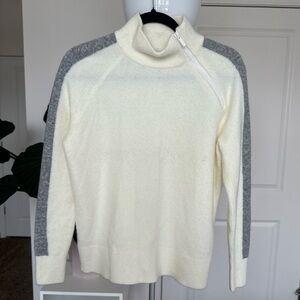 Lou & Grey Zip Mock Neck Sweater